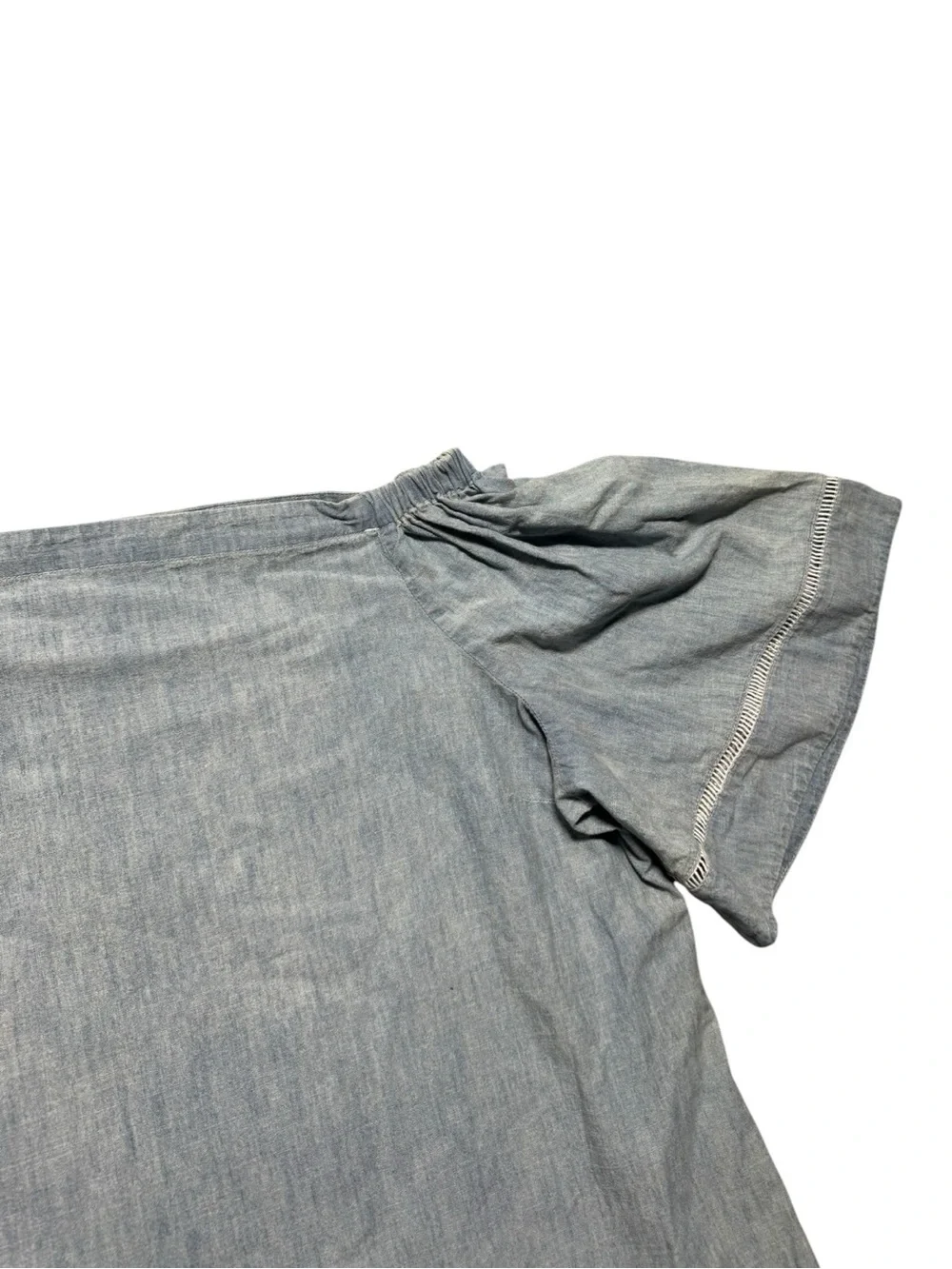 Lauren Ralph Lauren Womens XL blue chambray cotton off-the-shoulder Western Boho